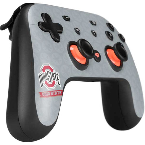 Ohio State University Distressed Logo Google Stadia Controller Skin